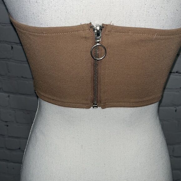 Charlotte Russe - Copper Sequin Strapless Top - S - Picture 3 of 5